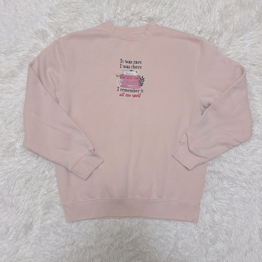 Taylor Swift All Too Well Crewneck Taylor Swift Crewneck Embroidered Crewneck